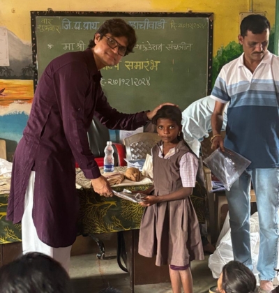 devendra jagtap foundation donation murbad primary school kalyan